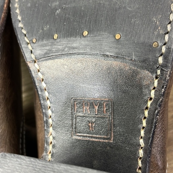 Frye Women’s Leather Leslie 76751 Brown  Ankle Side Zip Booties Boots, size 8.5 - Picture 13 of 13